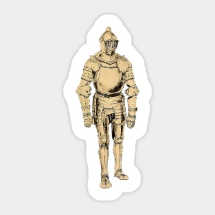 Protective metal armor of a medieval fighter Sticker